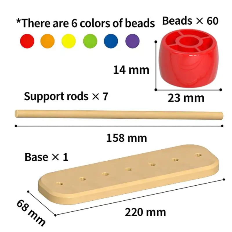 Montessori Color Stacking Game Play & Learn Gea