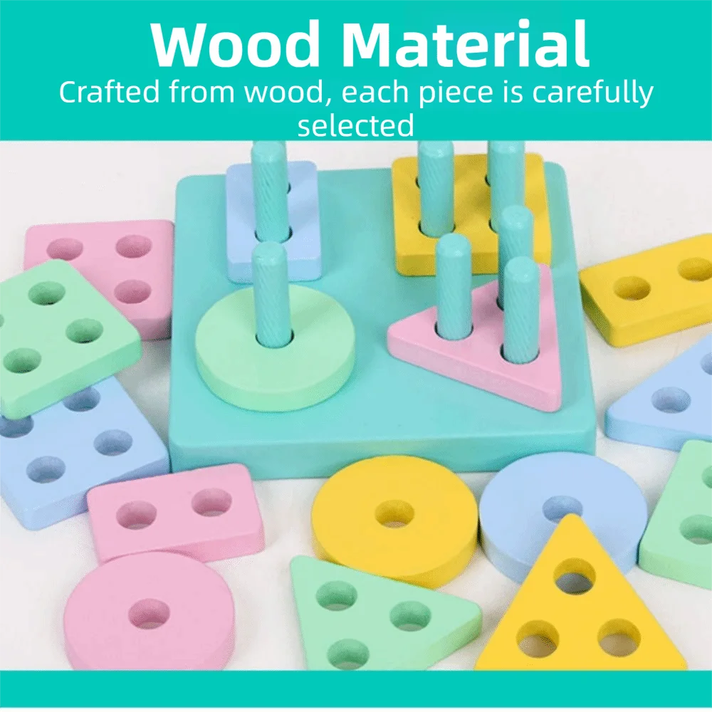 Colorful Wooden Recognition Color Play & Learn