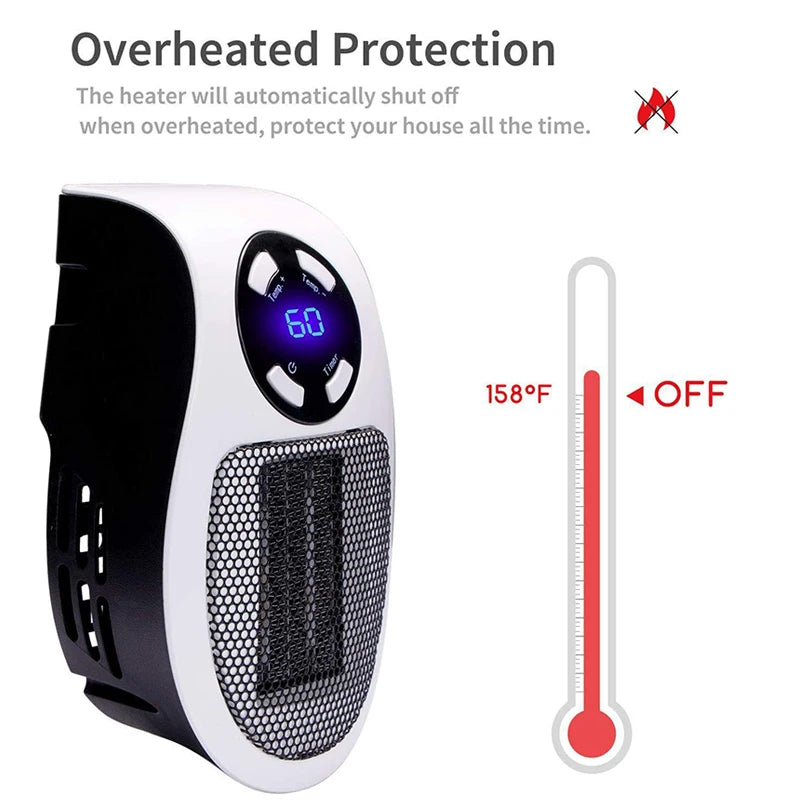 Heater Electric Heater Plug Wall Room Heater