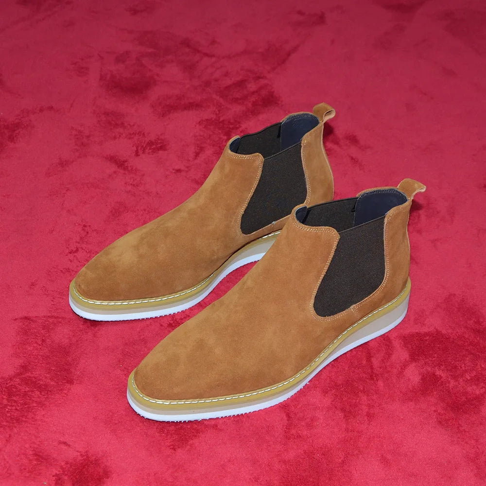 Chelsea Ankle Boots Cow Suede Leather Classic