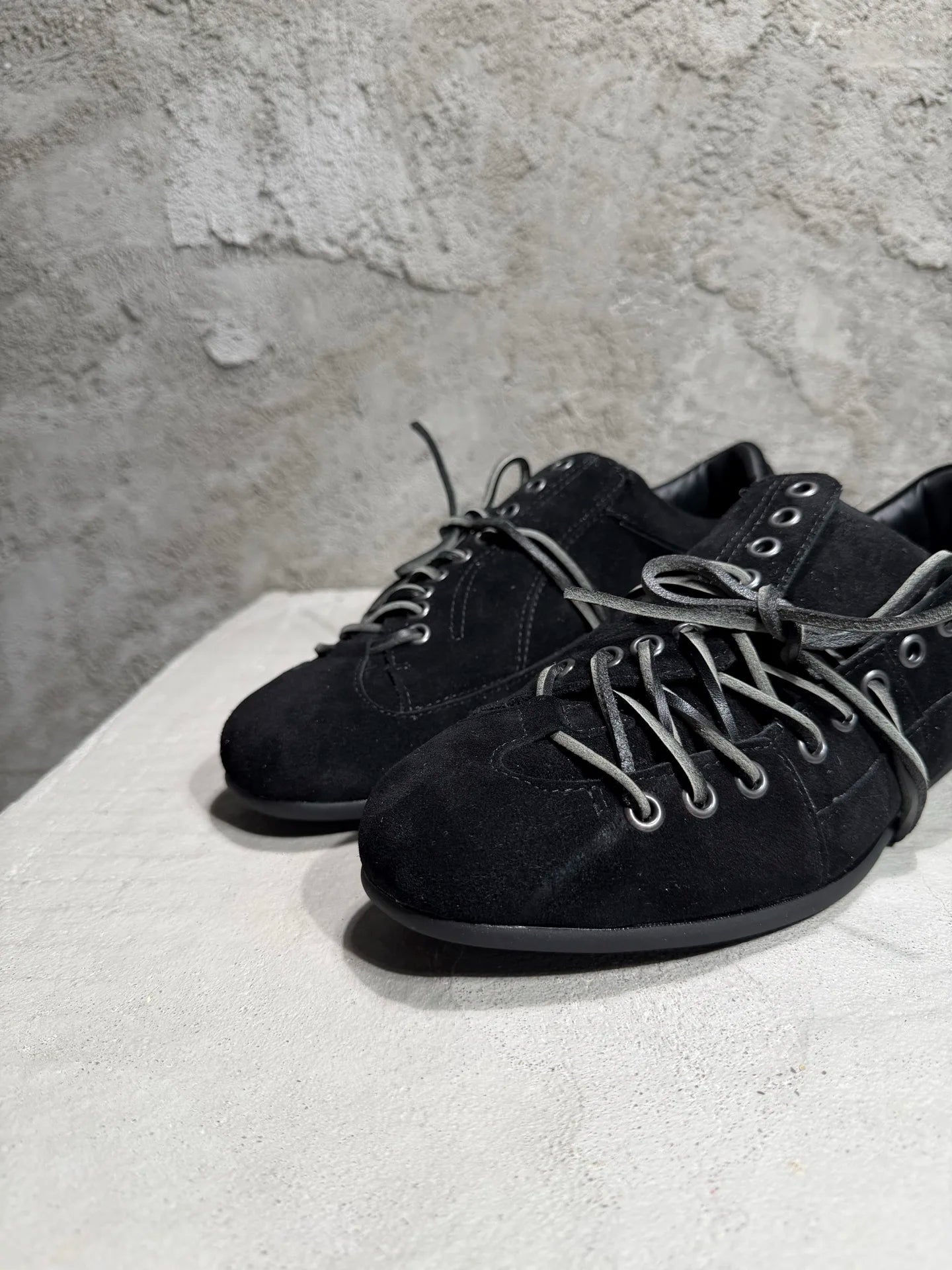S Low Top Man Suede Leather Platform Sneakers