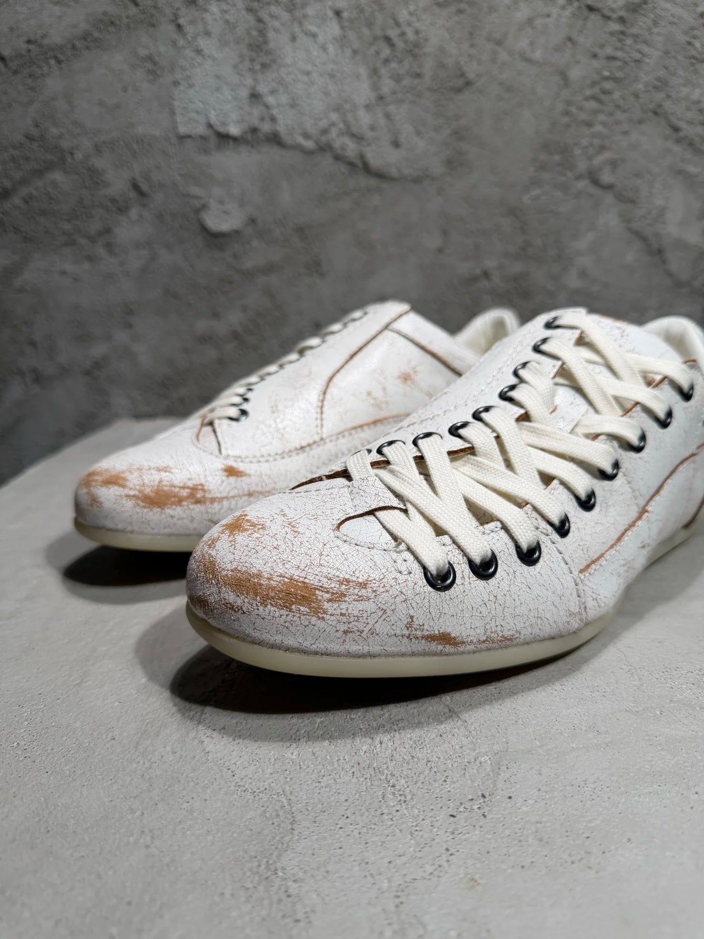 S Low Top Man Suede Leather Platform Sneakers