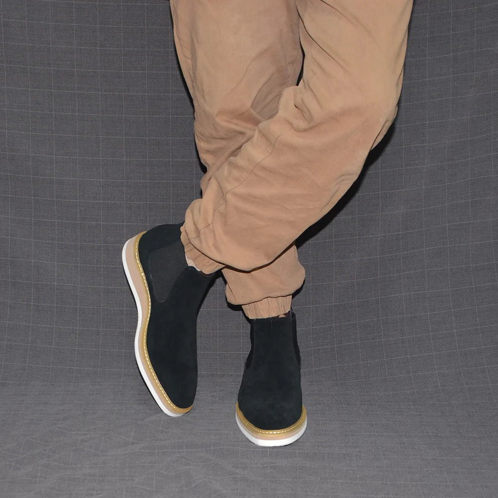 Chelsea Ankle Boots Cow Suede Leather Classic