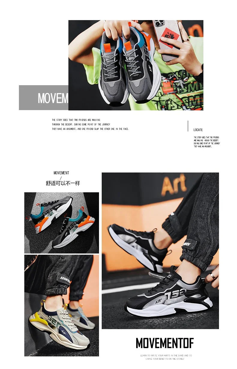 Fashion Sneakers Lightweight Casual Breathabl