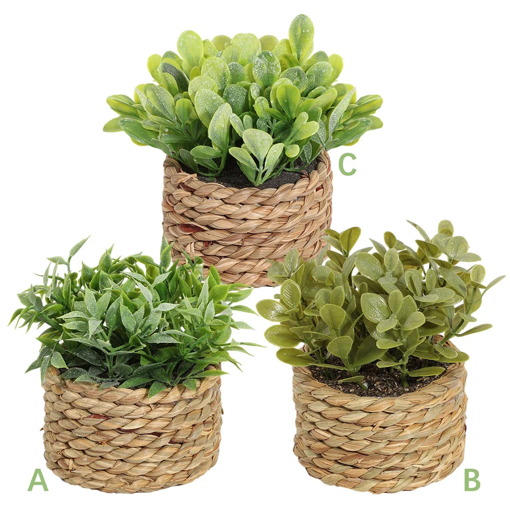 3pcs Green Artificial Plants