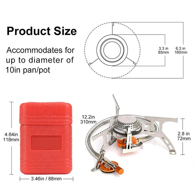 Camping Gas Stove Folding Outdoor Backpacking