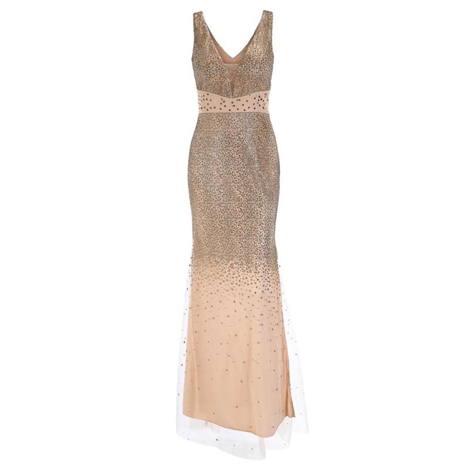 V Neck Sequin Dress