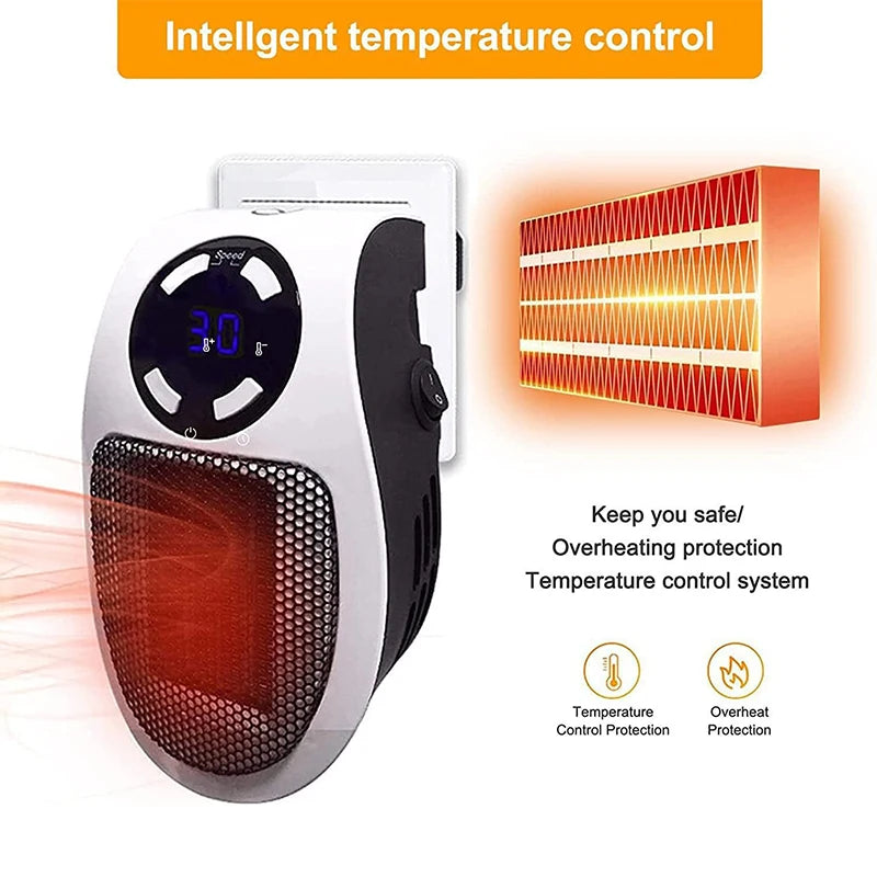 Heater Electric Heater Plug Wall Room Heater