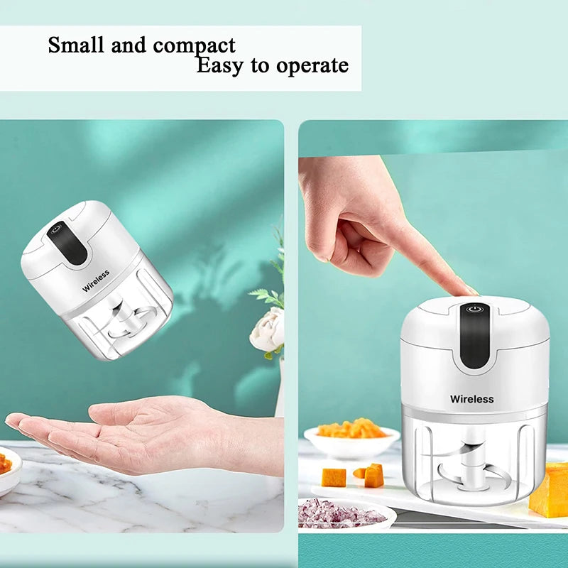 Mini Garlic ChopperFood ProcessorPortable Home