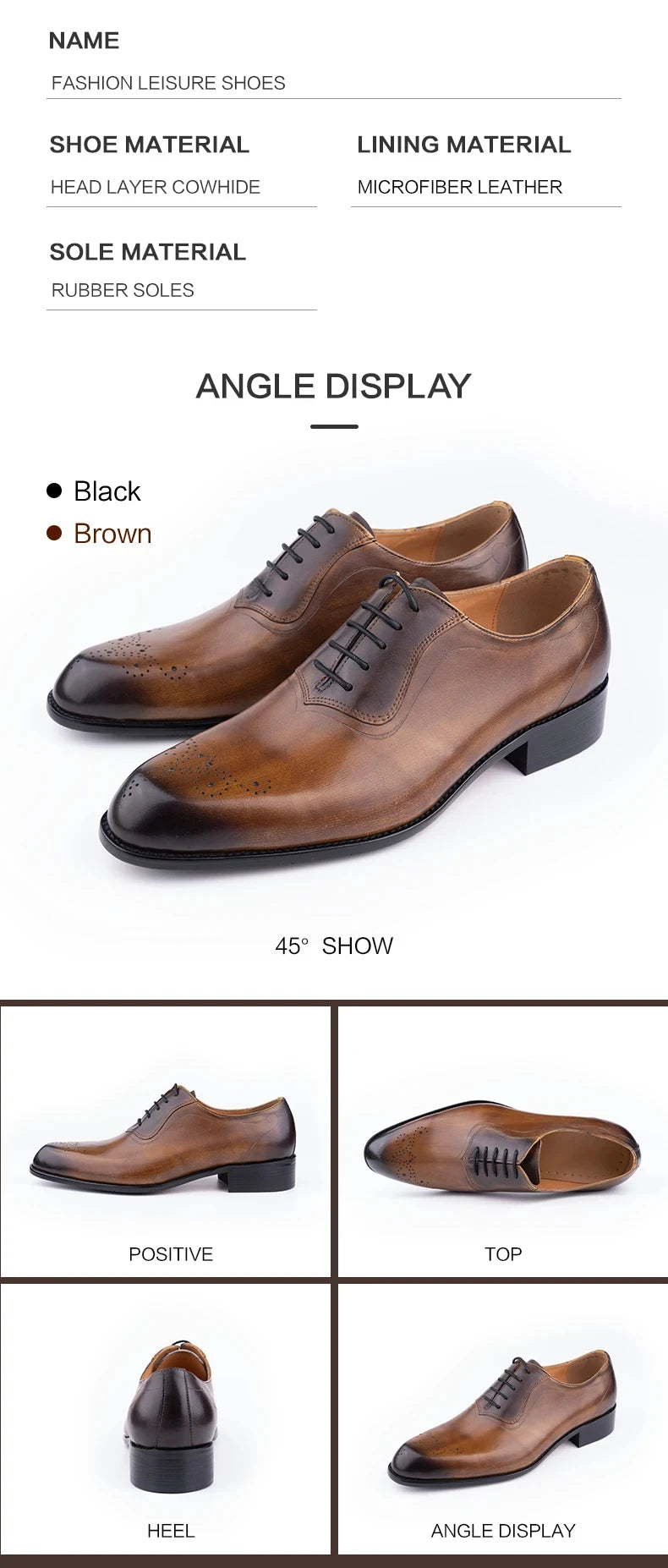 Classic Dress Oxfords Designer Style Burnishi