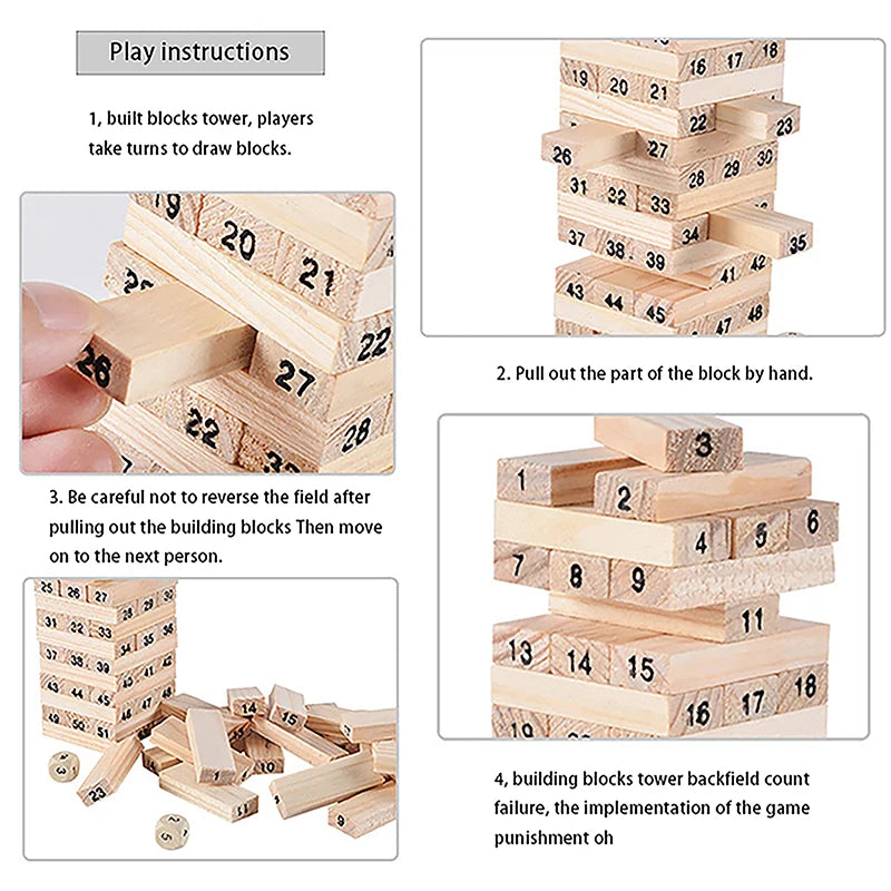 Solid Wood Stacked High Play & Learn Gear