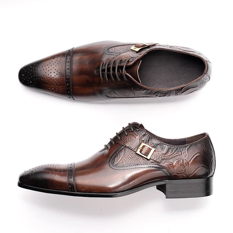 Luxury Business High End Leather Oxford Elega