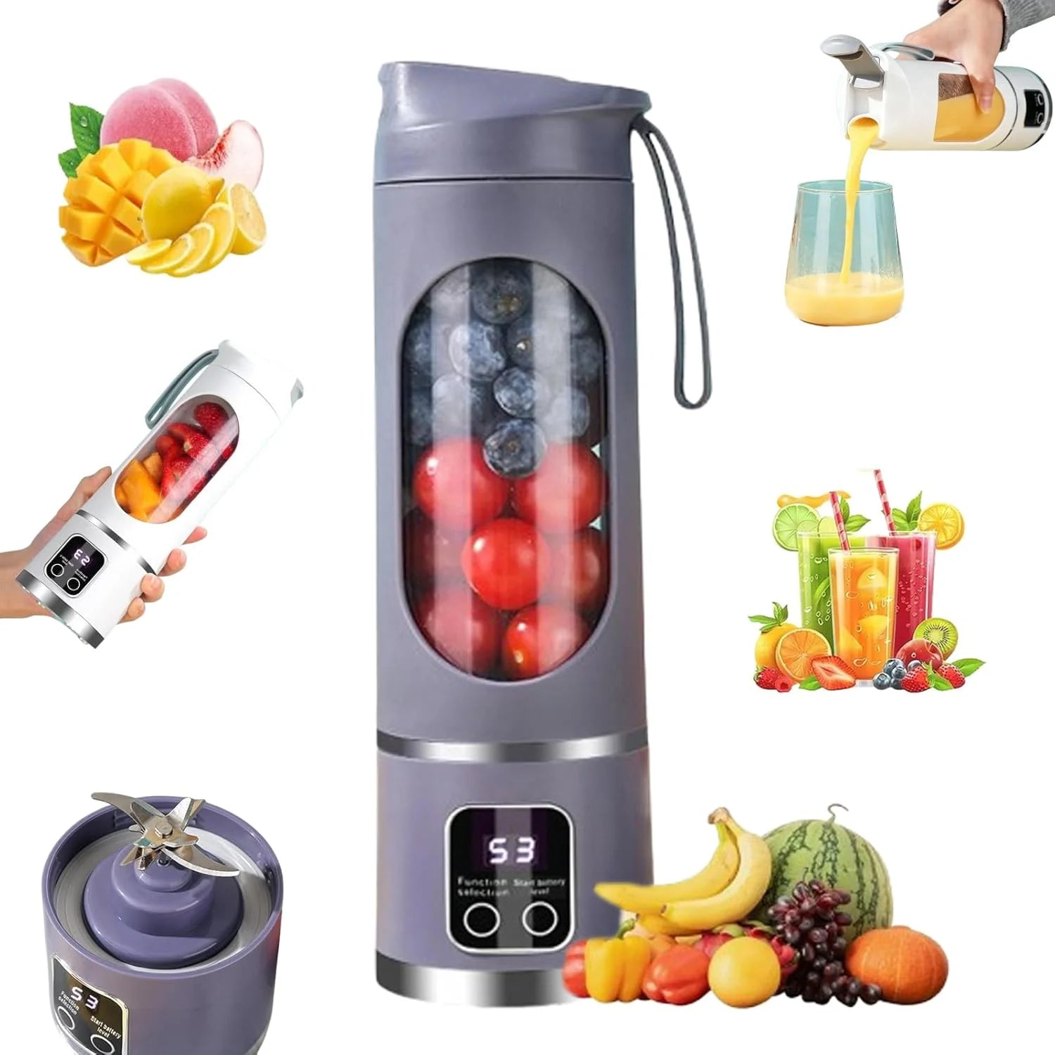 Juicer Handheld Blender Usb Charging Juice Sm