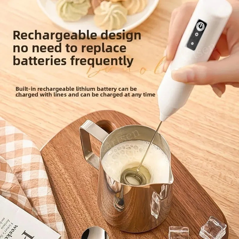 Wireless Milk Frother Electric Type C Handhel