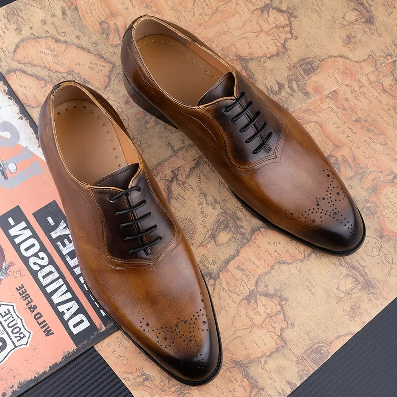 Classic Dress Oxfords Designer Style Burnishi