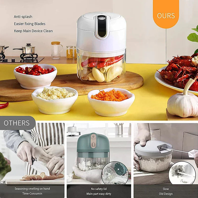 Electric Mini Garlic ChopperFood Home Essential