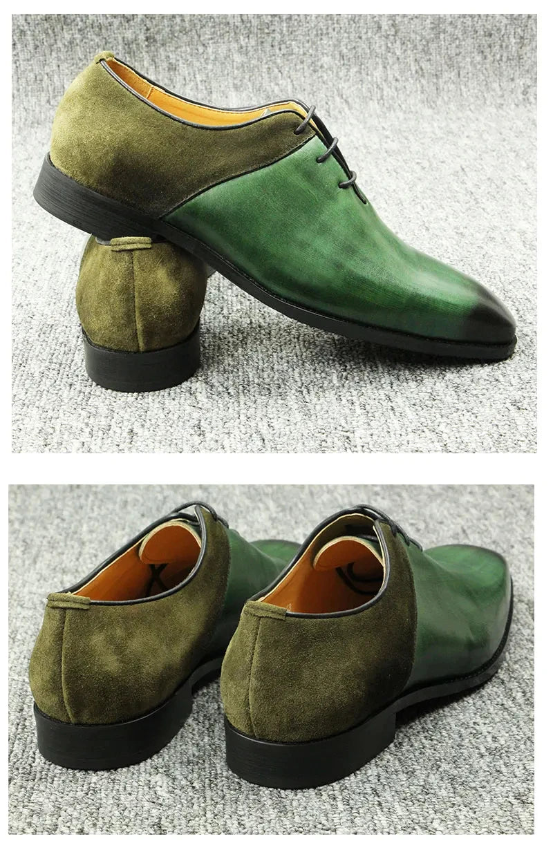 Green Classic Leather Formal Casual Wedding P