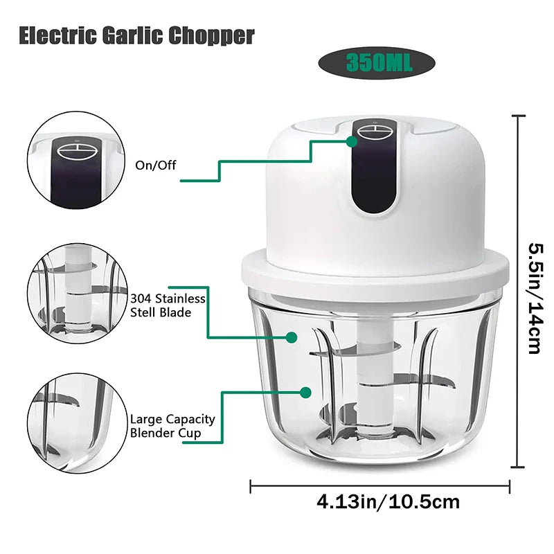 Electric Mini Garlic ChopperFood Home Essential