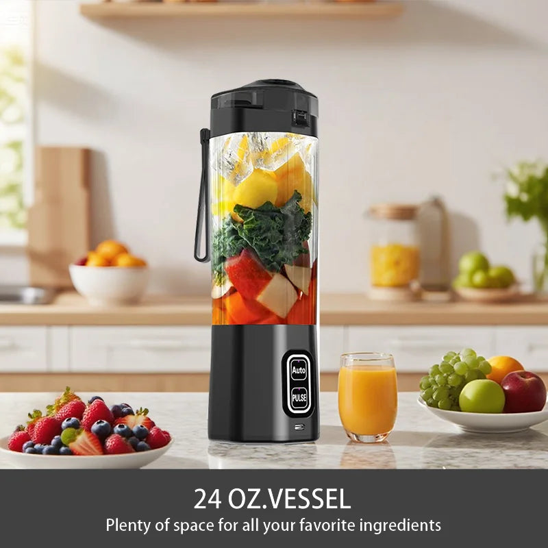 Electric Juice Blender 700Ml Usb Rechargeable