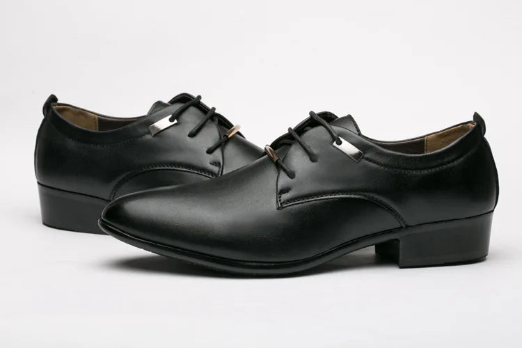 Elegant Leather Italian Formal Dress Male Foo