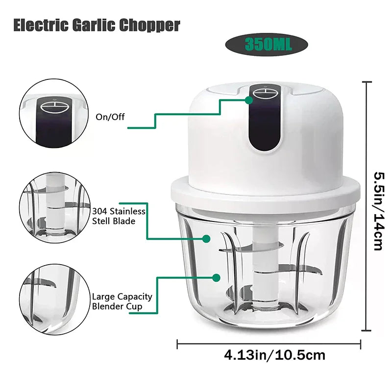 Electric Mini Garlic ChopperFood Home Essential