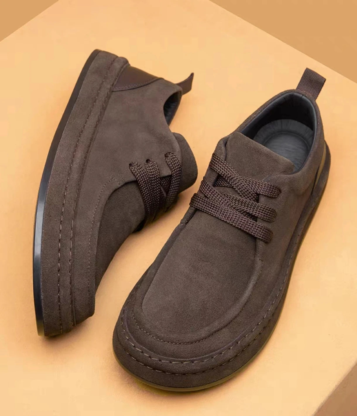 Are Fashionable Brown Casual Made Durable Sue