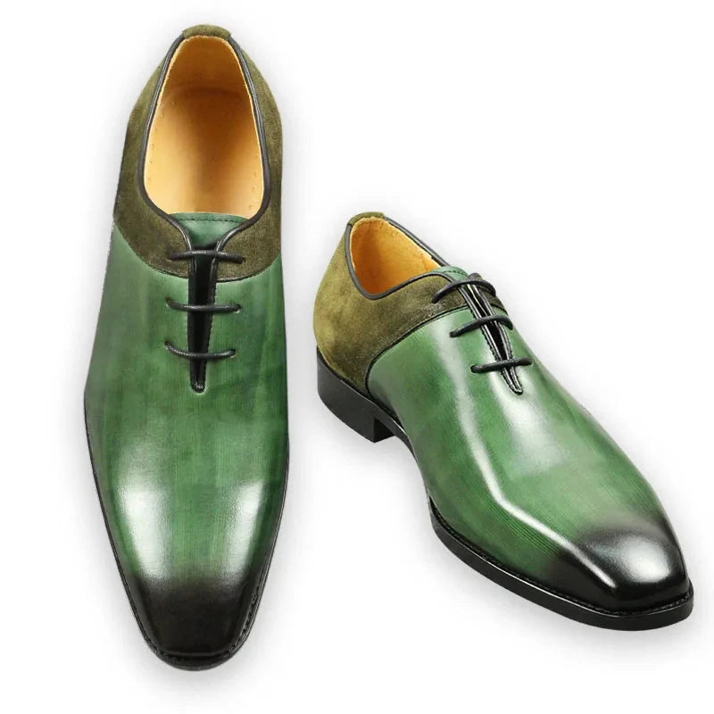 Green Classic Leather Formal Casual Wedding P