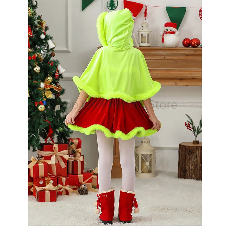 Red Green Warm Dress