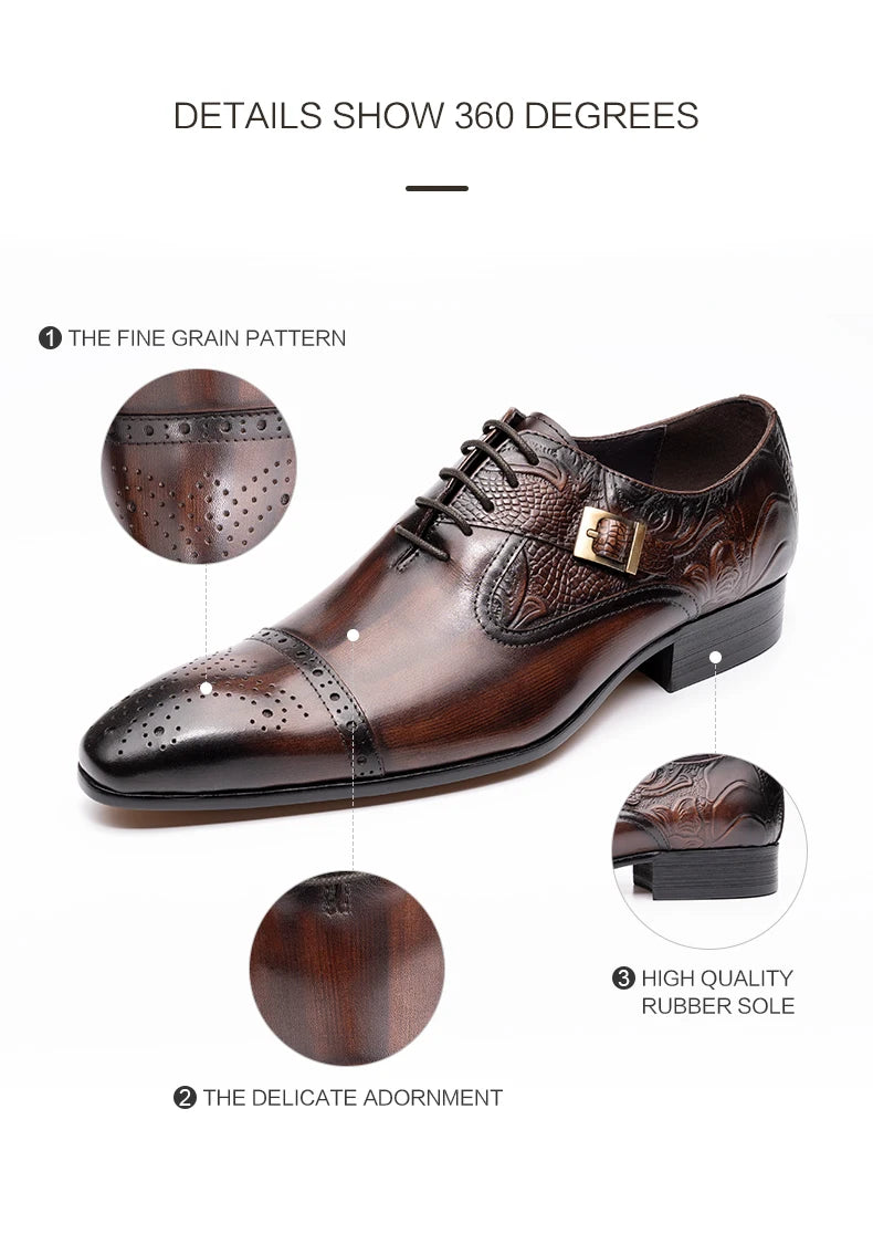 Luxury Business High End Leather Oxford Elega