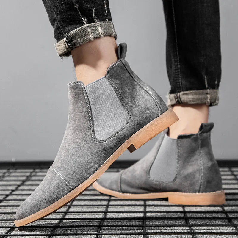 Fashion Yellow Chelsea Boots Pointed Comforta