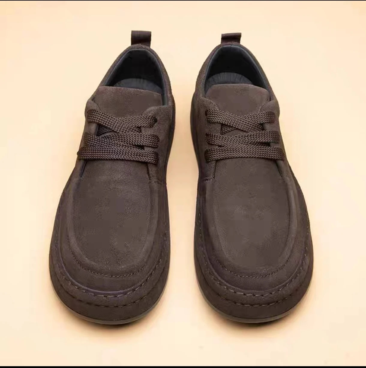 Are Fashionable Brown Casual Made Durable Sue