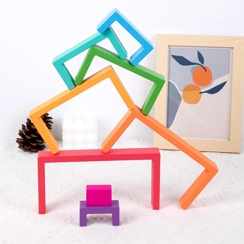 Wooden Eight Layers SquareArch Play & Learn Gea