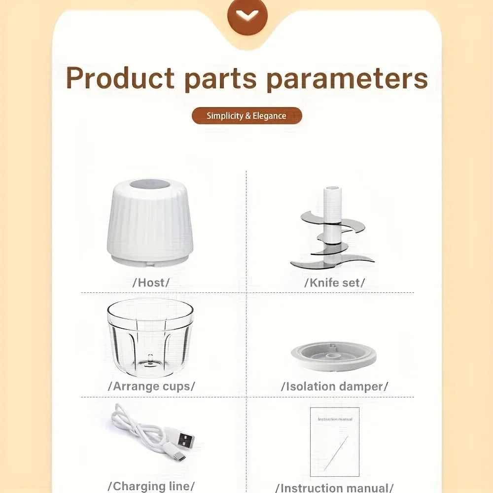 400ML Electric Food Chopper ,6 Bl Choice Selection