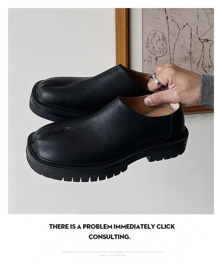 Women Genuine Leather Classic Split Toe Casua