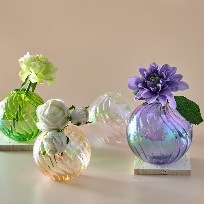 Iridescent Ball Vases ation
