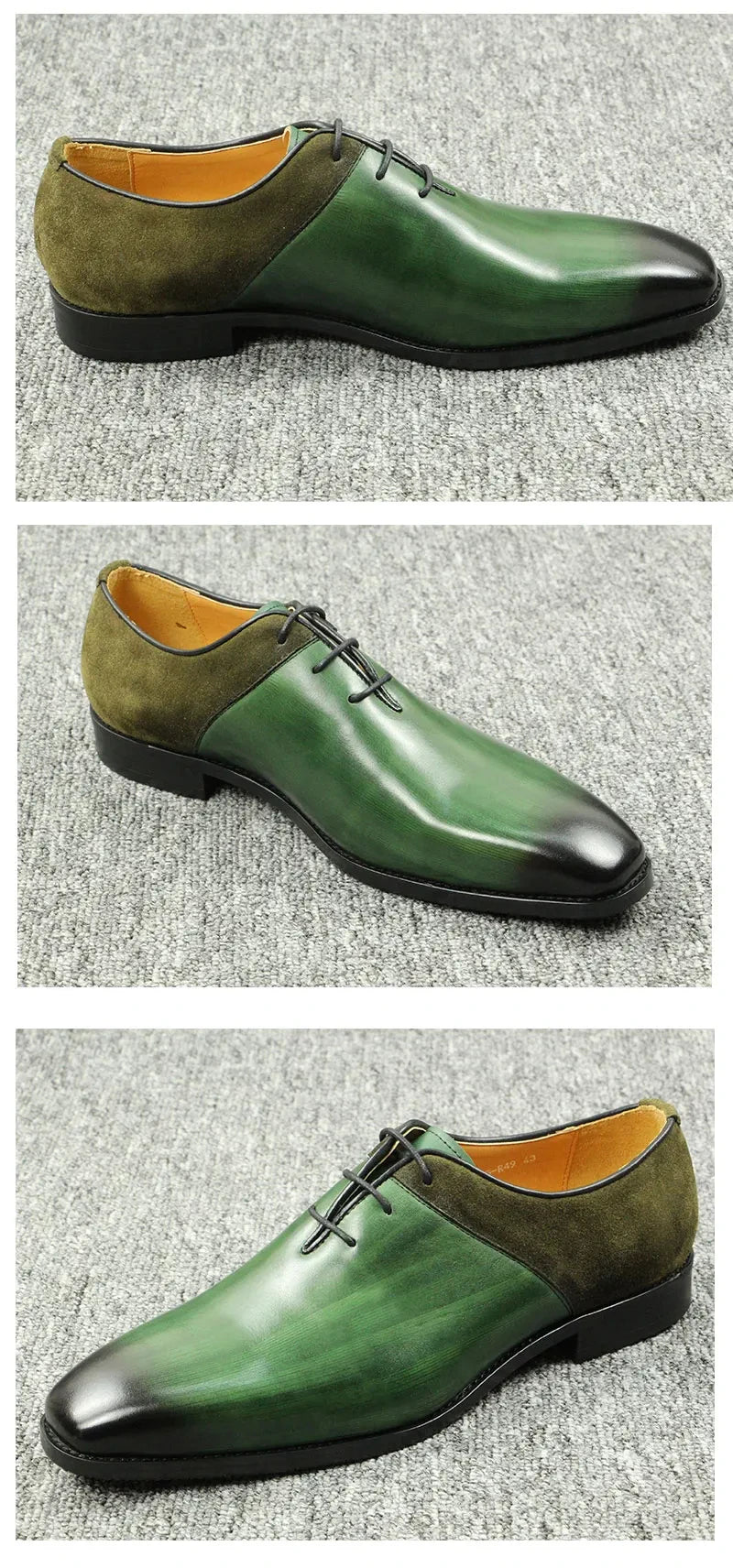 Green Classic Leather Formal Casual Wedding P