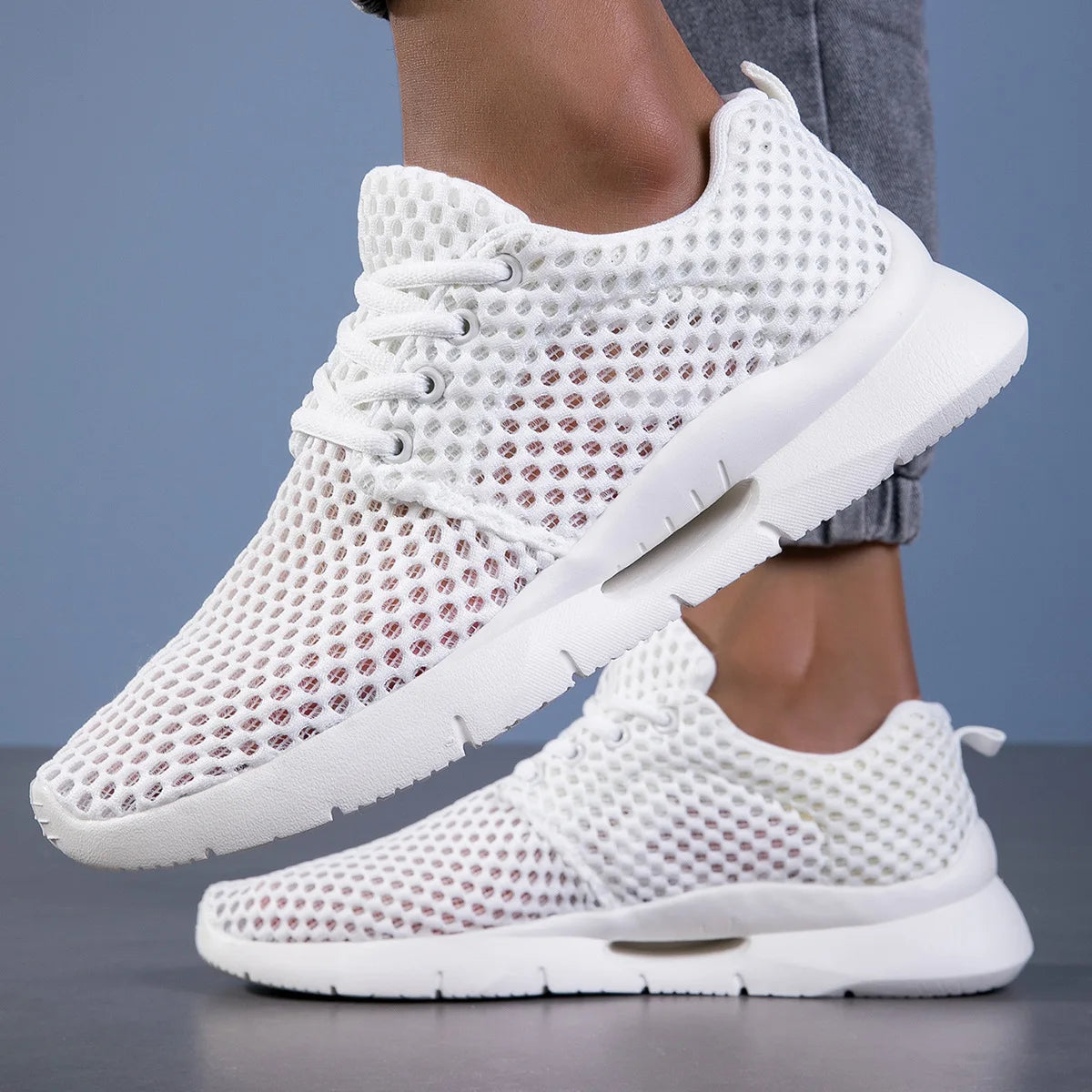White Mesh Sneakers New Summer Lightweight Ca