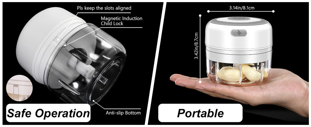 Mini Electric Garlic Chopper 2 Choice Selection