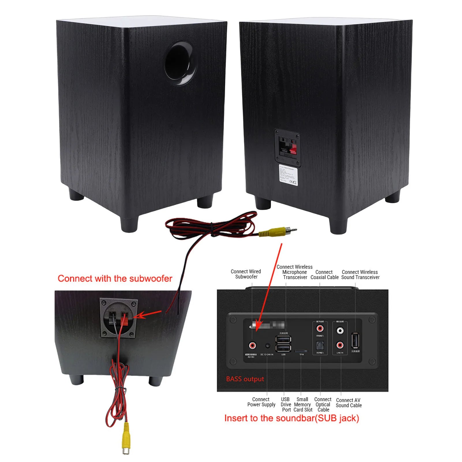 100W Subwoofer 6.5 Inch