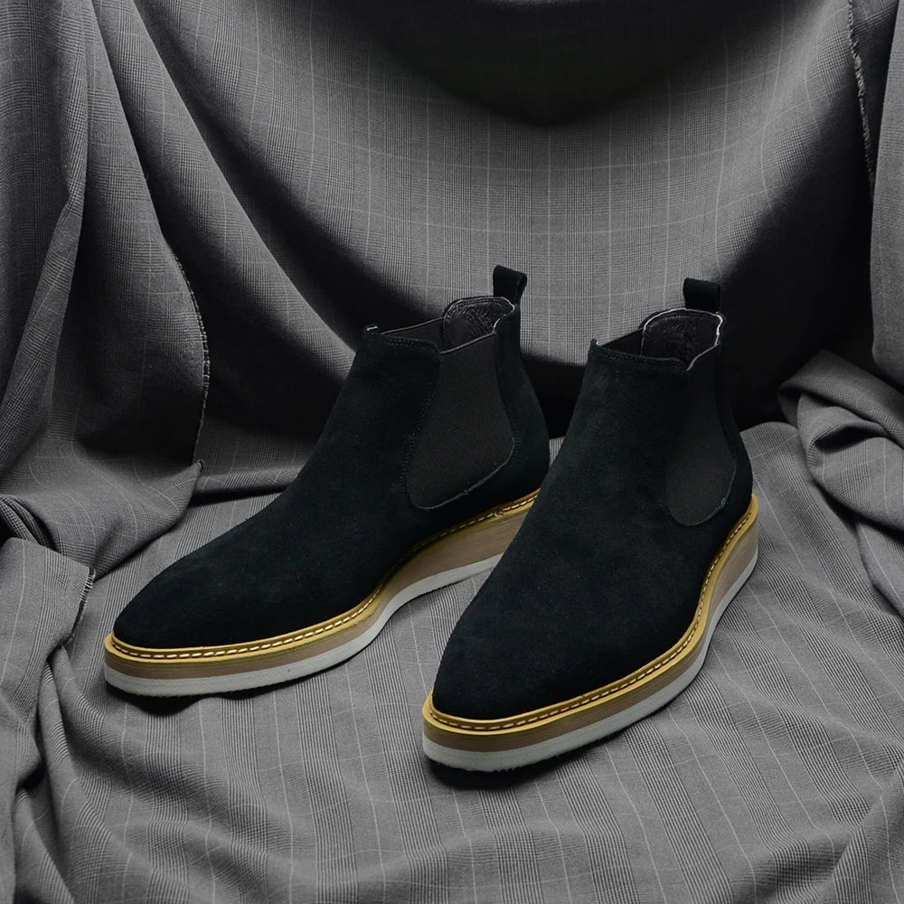 Chelsea Ankle Boots Cow Suede Leather Classic