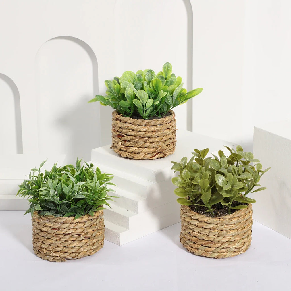 3pcs Green Artificial Plants