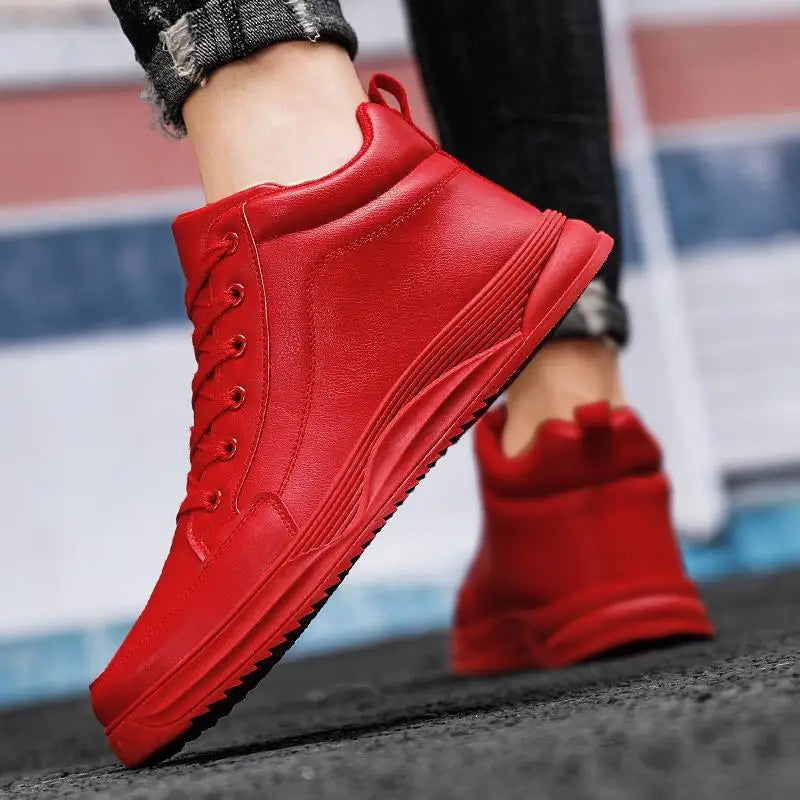 Hot Pu Leather Sneakers Fashion Hip Hop Casua