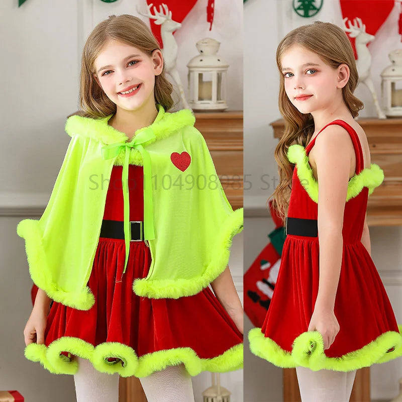 Red Green Warm Dress