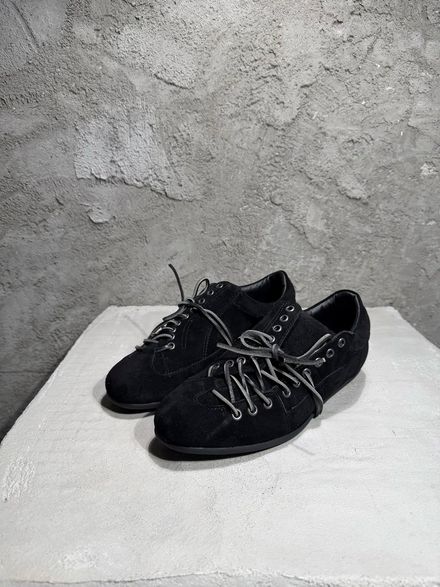 S Low Top Man Suede Leather Platform Sneakers