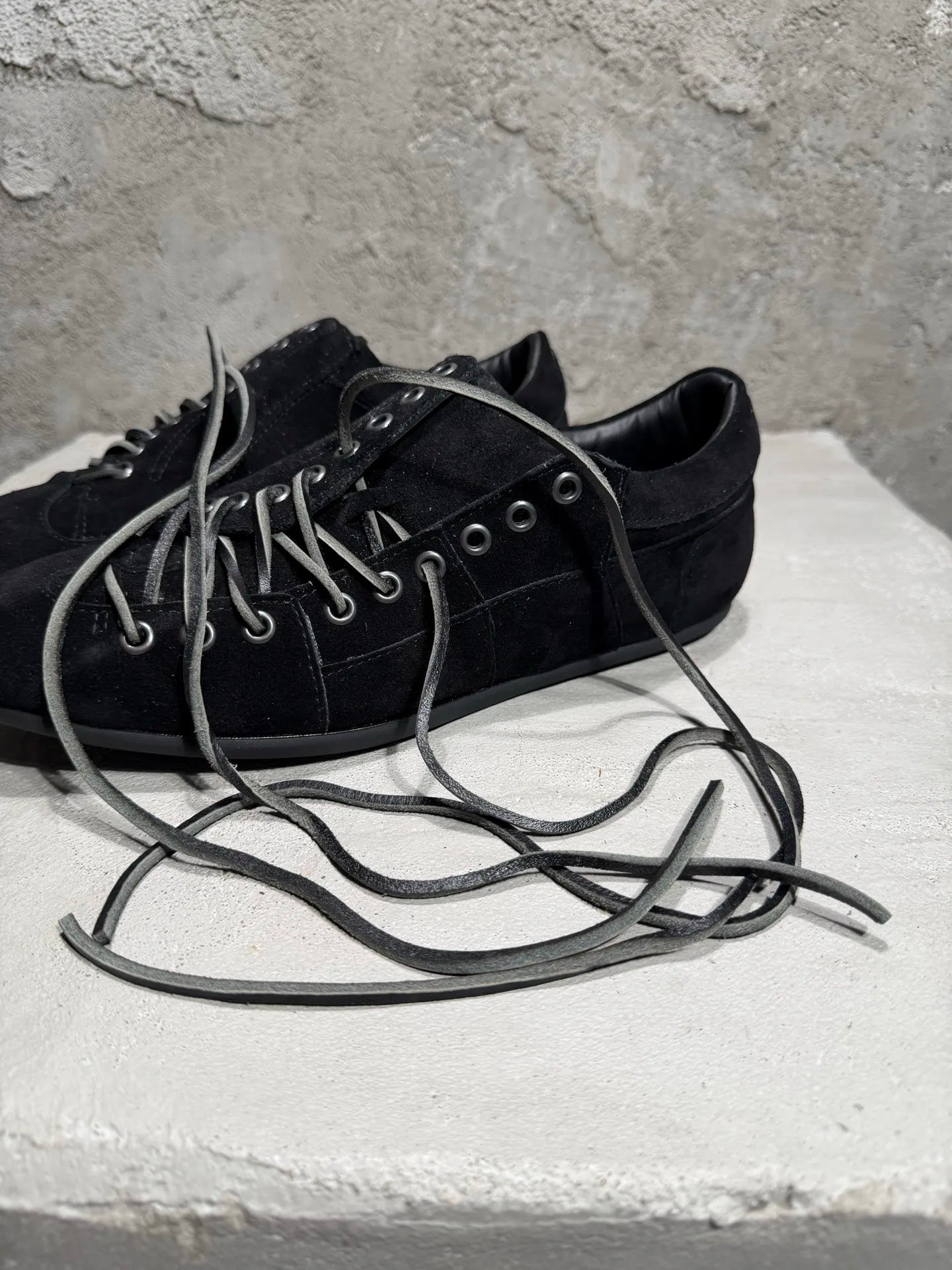 S Low Top Man Suede Leather Platform Sneakers