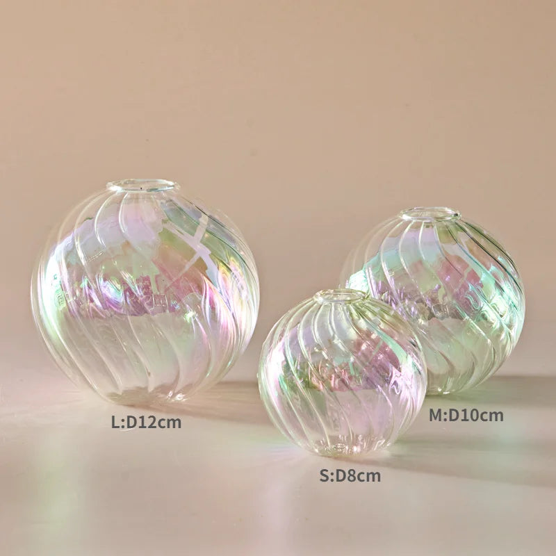 Iridescent Ball Vases ation