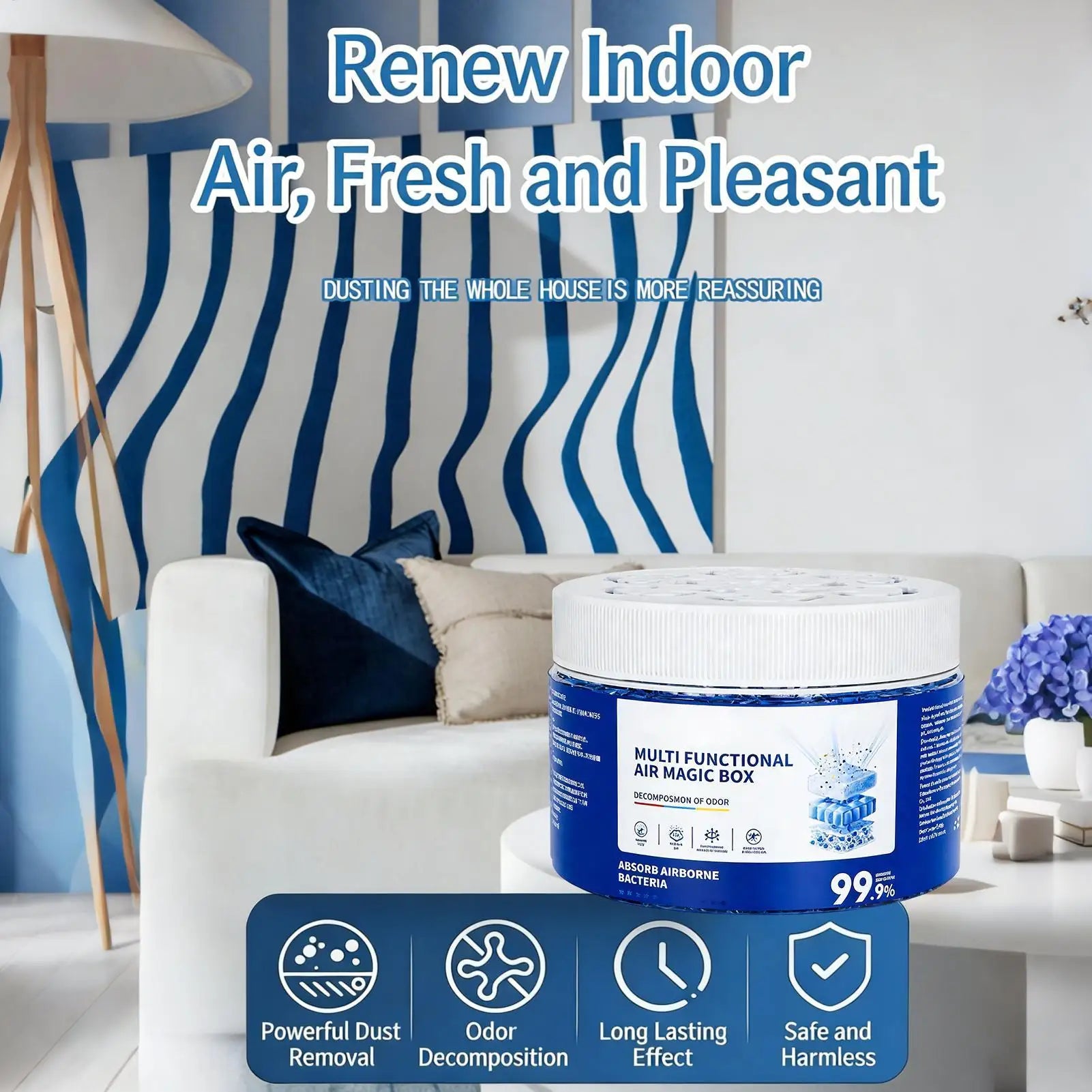 Air Purifiers Bedroom 2 Pieces Auto Dust Remo