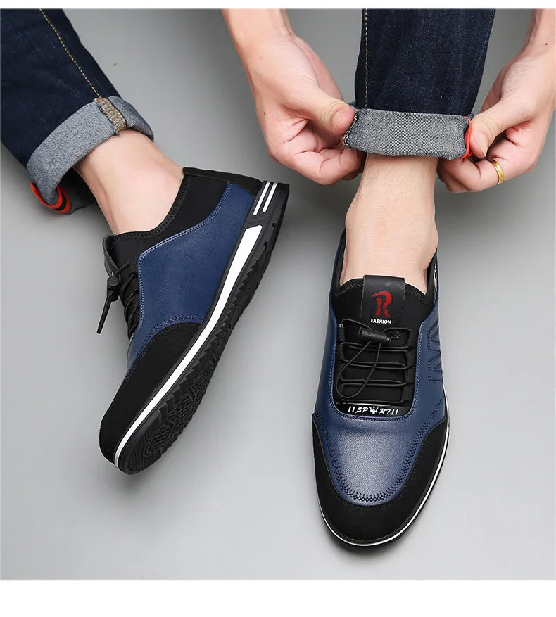 Fashion Genuine Leather Loafers Breathable Au
