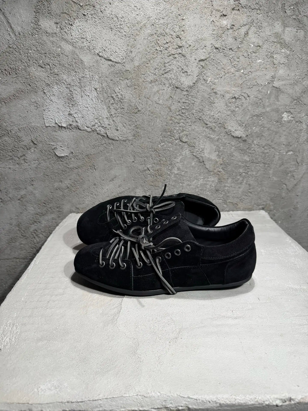 S Low Top Man Suede Leather Platform Sneakers