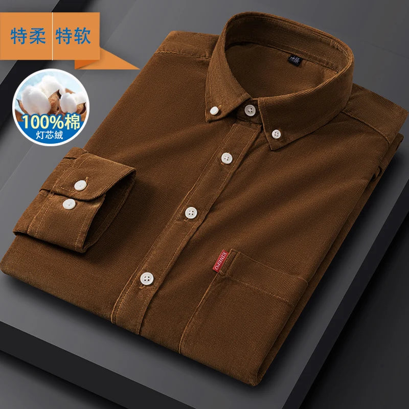 Mens longsleeved corduroy Shirt